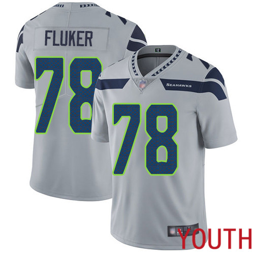 Seattle Seahawks Limited Grey Youth D.J. Fluker Alternate Jersey NFL Football #78 Vapor Untouchable